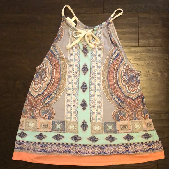 Anthropologie colorful halter tank - Picture 3 of 3